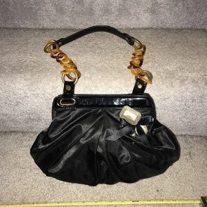 Vera Wang decorated black evening bag